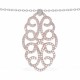 Collier Argent Rose avec Oxyde