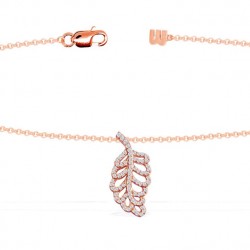 Collier Argent Rose avec Oxyde