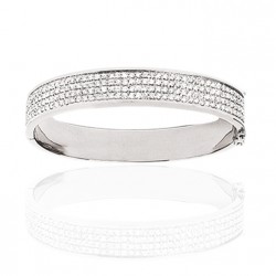 Bracelet Jonc Argent et Oxyde