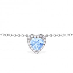 Collier Argent avec Oxyde et Topaze